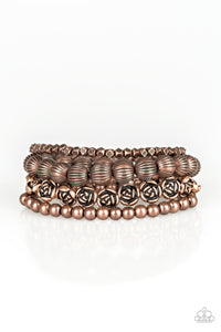 Paparazzi Rose Garden Gala - Copper Stretch Bracelets