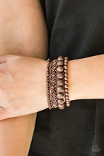 Load image into Gallery viewer, Paparazzi Rose Garden Gala - Copper Stretch Bracelets
