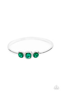 Paparazzi Royal Demands - Green Bangle Bracelet