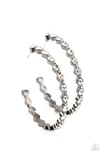 Load image into Gallery viewer, Paparazzi Royal Reveler - Black Hoops Earrings
