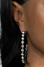 Load image into Gallery viewer, Paparazzi Royal Reveler - Black Hoops Earrings
