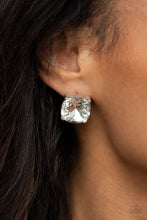 Load image into Gallery viewer, Paparazzi Royalty High - White Post Earrings
