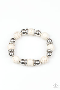 Paparazzi Ruling Class Radiance - White Bracelet