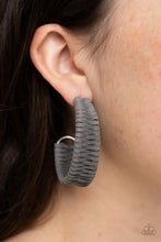 Load image into Gallery viewer, Paparazzi Rural Guru - Silver Hoop Earrings
