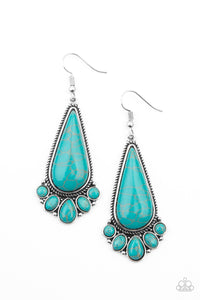 Paparazzi Rural Recluse - Blue/Multi Turquoise Earrings