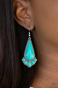 Paparazzi Rural Recluse - Blue/Multi Turquoise Earrings