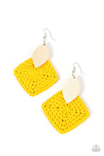 Load image into Gallery viewer, Paparazzi Sabbatical WEAVE - Yellow Earrings
