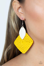 Load image into Gallery viewer, Paparazzi Sabbatical WEAVE - Yellow Earrings
