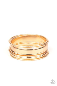 Paparazzi Sahara Shimmer - Gold Bangle Bracelets