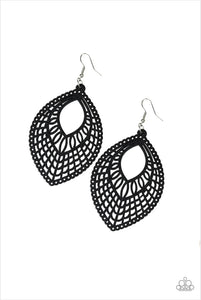 Coachella Gardens - Black Paparazzi Earrings