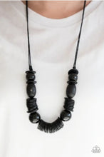 Load image into Gallery viewer, Paparazzi You Better BELIZE It! - Black Wooden Necklace
