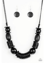 Load image into Gallery viewer, Paparazzi You Better BELIZE It! - Black Wooden Necklace
