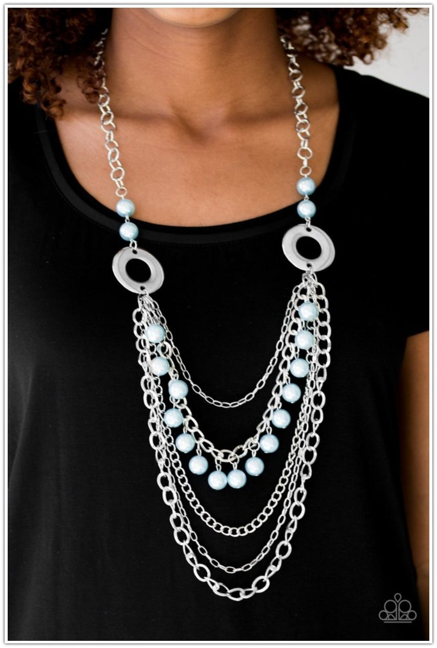 Paparazzi BELLES and Whistles - Blue Pearl Necklace