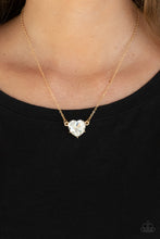 Load image into Gallery viewer, Paparazzi She Works HEART For The Money - Gold Heart Necklace
