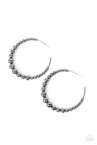 Paparazzi Show Off Your Curves - Black Hoop Earrings