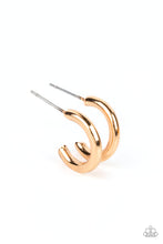 Load image into Gallery viewer, Paparazzi Small-Scale Shimmer - Gold Dainty Hoops

