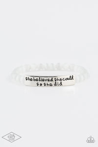 Paparazzi So She Did - White Bracelet