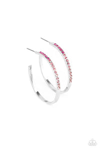 Paparazzi Somewhere Over the OMBRE - Pink Hoop Earrings