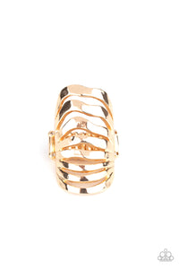 Paparazzi Sound Waves - Gold Ring