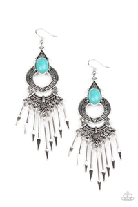 Paparazzi Southern Spearhead - Blue Earrings