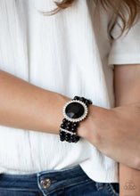 Load image into Gallery viewer, Paparazzi Speechless Sparkle - Black Bracelet
