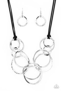 Paparazzi Spiraling Out of COUTURE - Silver Necklaces