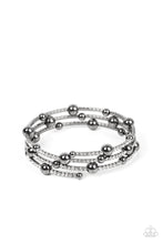 Load image into Gallery viewer, Paparazzi Spontaneous Shimmer - Black Coil Bracelet
