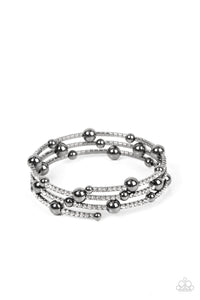 Paparazzi Spontaneous Shimmer - Black Coil Bracelet