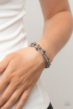 Load image into Gallery viewer, Paparazzi Spontaneous Shimmer - Black Coil Bracelet
