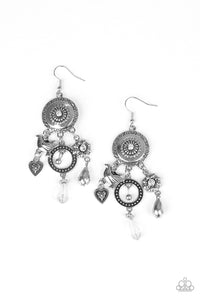 Paparazzi Springtime Essence - White Earrings
