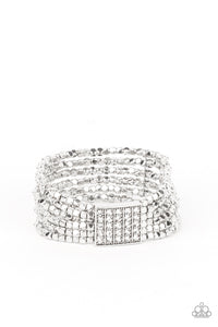 Paparazzi Star-Studded Showcase - White Bracelet