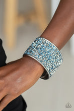 Load image into Gallery viewer, Paparazzi Stellar Radiance - Blue Cuff Bracelet
