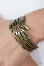 Load image into Gallery viewer, Paparazzi Stockpiled Style - Brass Cuff Bracelet
