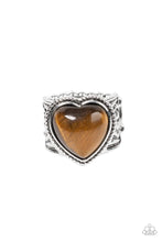 Load image into Gallery viewer, Paparazzi Stone Age Admirer - Brown Heart Ring
