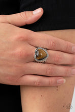 Load image into Gallery viewer, Paparazzi Stone Age Admirer - Brown Heart Ring
