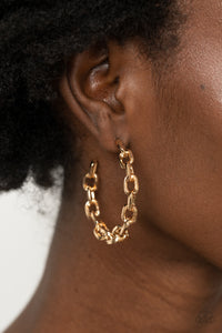 Paparazzi Stronger Together - Gold/Silver Hoop Earrings