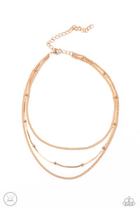 Paparazzi Subtly Stunning - Gold Layered Necklace