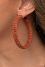 Load image into Gallery viewer, Paparazzi Suede Parade - Green/Orange Suede Hoops
