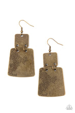 Load image into Gallery viewer, Paparazzi Tagging Along - Brass Earrings

