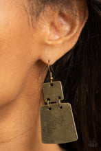 Load image into Gallery viewer, Paparazzi Tagging Along - Brass Earrings
