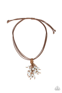 Paparazzi Tassel Trek - White Tassel Necklace
