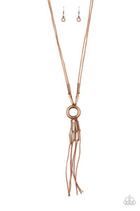 Paparazzi Tasseled Trinket - Copper Necklace