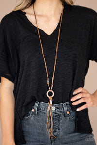 Paparazzi Tasseled Trinket - Copper Necklace