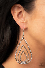Load image into Gallery viewer, Paparazzi Tastefully Twisty - Silver Earring
