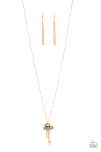 Paparazzi The Keynoter - Gold Key Necklace