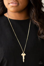 Load image into Gallery viewer, Paparazzi The Keynoter - Gold Key Necklace
