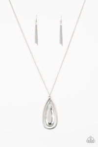 Paparazzi The Royal Coronation - White/Silver/Gold  Necklace