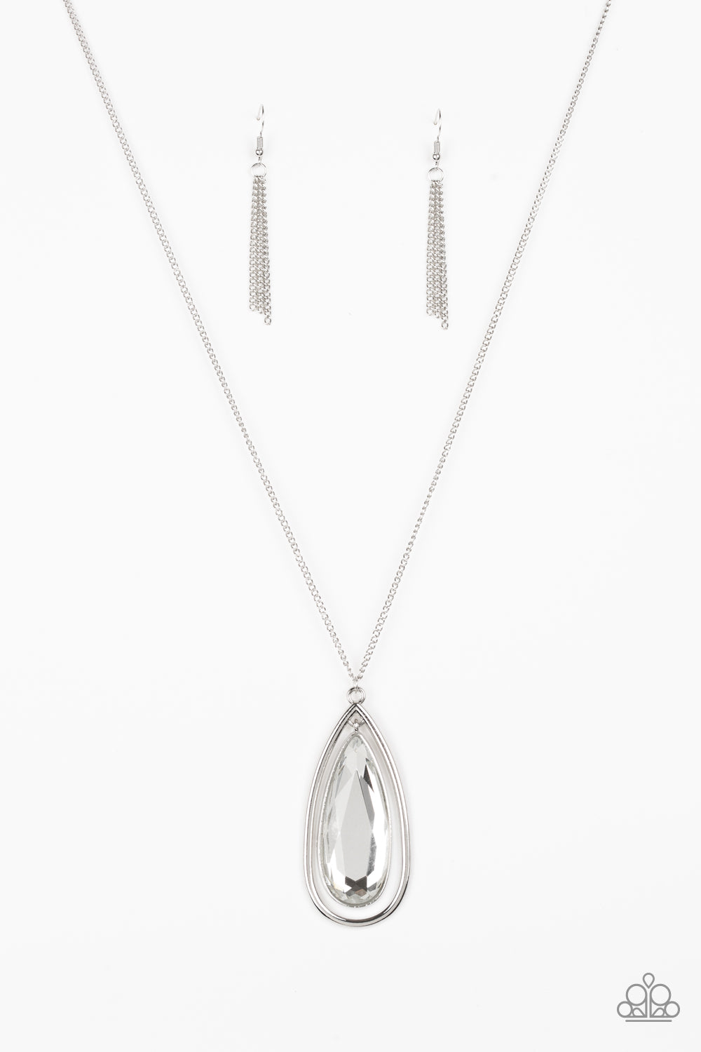 Paparazzi The Royal Coronation - White/Silver/Gold  Necklace