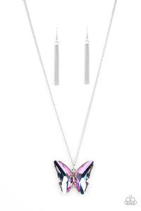 Paparazzi The Social Butterfly Effect - Purple Butterfly Necklace