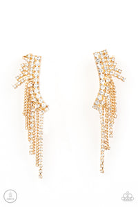 Paparazzi Thunderstruck Sparkle - Gold Earrings